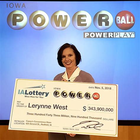 mrs lerynne west powerball winner|Central Iowa Woman Claims $343.9 Million Powerball .